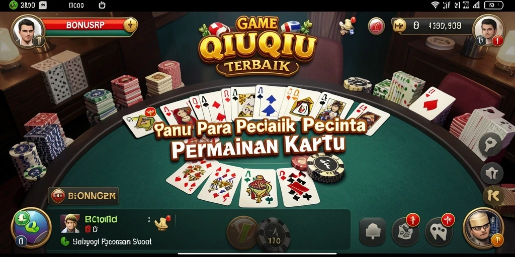 Screenshot utama BONUSRP menampilkan momen seru dalam permainan QiuQiu.