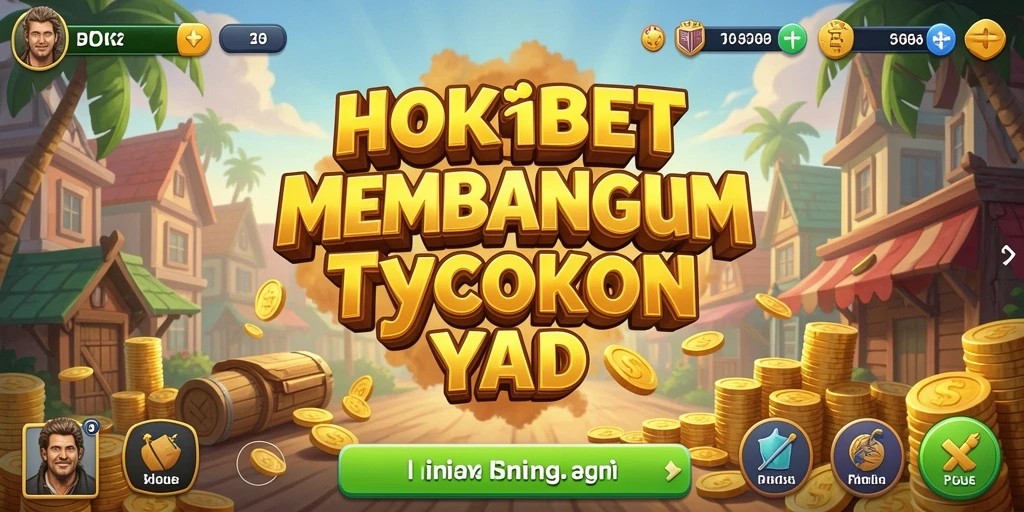 Screenshot gameplay HOKIBET menunjukkan suasana dinamis dan pengelolaan bisnis yang menarik.