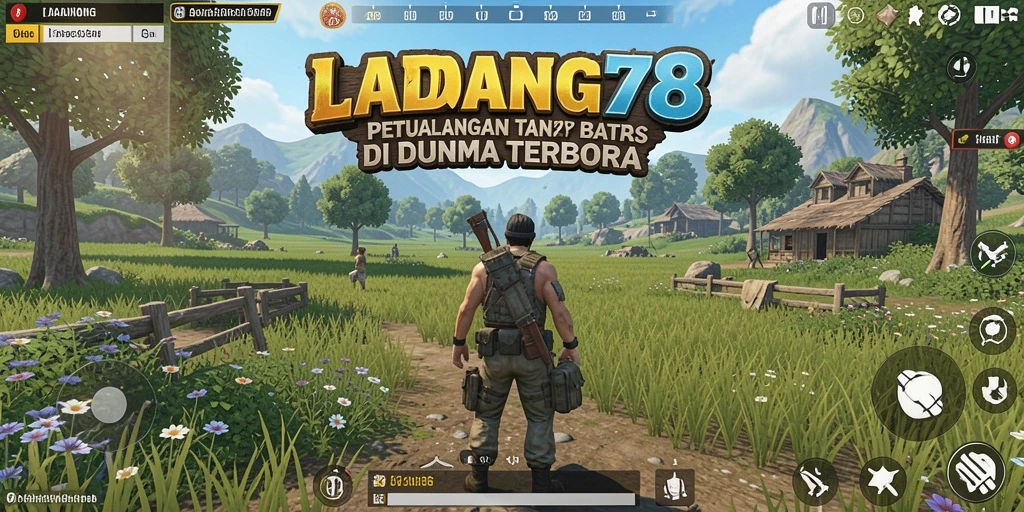 Screenshot gameplay <strong>LADANG78</strong> menampilkan petualangan eksploratif dalam dunia terbuka.