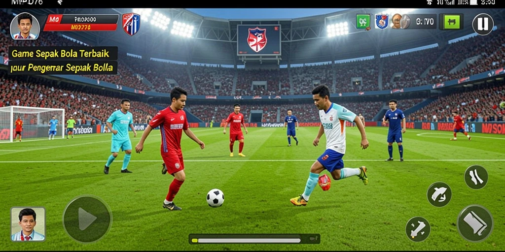 Tangkapan layar MPO76 menampilkan aksi seru dalam permainan sepak bola.