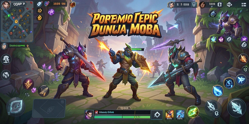 Screenshot menampilkan aksi gameplay seru dalam <strong>QQRP</strong>, dengan karakter yang bertarung di arena.