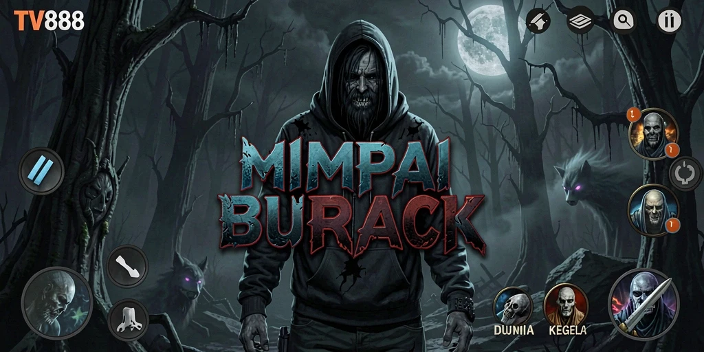 Penggambaran gameplay menyeramkan di dunia kegelapan.